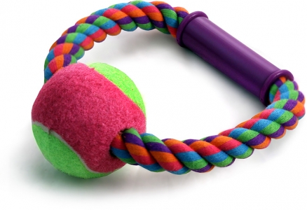 Верёвка-кольцо с ручкой, мяч